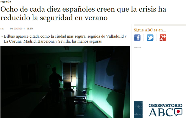 Ocho de cada diez españoles creen que la crisis ha reducido la seguridad en verano ABC.es